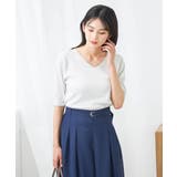 【接触冷感】ラメVネックパフスリーブニット | a.v.v【WOMEN】 | 詳細画像8 