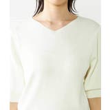 【接触冷感/UVカット/洗える】Vネックハーフスリーブ美ラクるサマーニット | a.v.v【WOMEN】 | 詳細画像23 