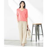 【接触冷感/UVカット/洗える】Vネックハーフスリーブ美ラクるサマーニット | a.v.v【WOMEN】 | 詳細画像33 