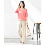 【接触冷感/UVカット/洗える】Vネックハーフスリーブ美ラクるサマーニット | a.v.v【WOMEN】 | 詳細画像34 