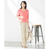 【接触冷感/UVカット/洗える】Vネックハーフスリーブ美ラクるサマーニット | a.v.v【WOMEN】 | 詳細画像36 