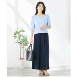 【接触冷感/UVカット/洗える】Vネックハーフスリーブ美ラクるサマーニット | a.v.v【WOMEN】 | 詳細画像40 