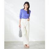 【接触冷感/UVカット/洗える】Vネックハーフスリーブ美ラクるサマーニット | a.v.v【WOMEN】 | 詳細画像47 