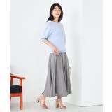 【接触冷感/UVカット/洗える】ボートネックハーフスリーブ美ラクるサマーニット | a.v.v【WOMEN】 | 詳細画像10 