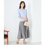 【接触冷感/UVカット/洗える】ボートネックハーフスリーブ美ラクるサマーニット | a.v.v【WOMEN】 | 詳細画像11 