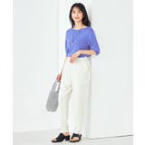 【接触冷感/UVカット/洗える】ボートネックハーフスリーブ美ラクるサマーニット | a.v.v【WOMEN】 | 詳細画像16 