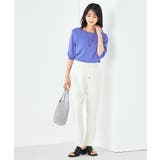 【接触冷感/UVカット/洗える】ボートネックハーフスリーブ美ラクるサマーニット | a.v.v【WOMEN】 | 詳細画像18 