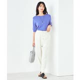 【接触冷感/UVカット/洗える】ボートネックハーフスリーブ美ラクるサマーニット | a.v.v【WOMEN】 | 詳細画像19 