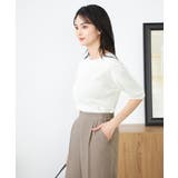 【接触冷感/UVカット/洗える】ボートネックハーフスリーブ美ラクるサマーニット | a.v.v【WOMEN】 | 詳細画像30 