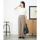 【接触冷感/UVカット/洗える】ボートネックハーフスリーブ美ラクるサマーニット | a.v.v【WOMEN】 | 詳細画像32 