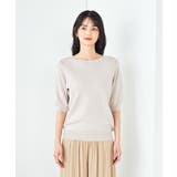 【接触冷感/UVカット/洗える】ボートネックハーフスリーブ美ラクるサマーニット | a.v.v【WOMEN】 | 詳細画像34 