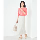 【接触冷感/UVカット/洗える】ボートネックハーフスリーブ美ラクるサマーニット | a.v.v【WOMEN】 | 詳細画像6 