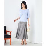 【接触冷感/UVカット/洗える】ボートネックハーフスリーブ美ラクるサマーニット | a.v.v【WOMEN】 | 詳細画像9 