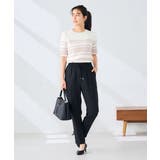 ハーフスリーブクルーネックサマーニット【洗える/接触冷感/UVカット】 | a.v.v【WOMEN】 | 詳細画像16 