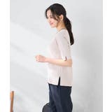 ハーフスリーブクルーネックサマーニット【洗える/接触冷感/UVカット】 | a.v.v【WOMEN】 | 詳細画像21 