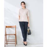 ハーフスリーブクルーネックサマーニット【洗える/接触冷感/UVカット】 | a.v.v【WOMEN】 | 詳細画像22 