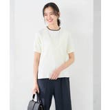 ハーフスリーブクルーネックサマーニット【洗える/接触冷感/UVカット】 | a.v.v【WOMEN】 | 詳細画像27 