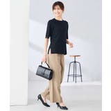 ハーフスリーブクルーネックサマーニット【洗える/接触冷感/UVカット】 | a.v.v【WOMEN】 | 詳細画像33 