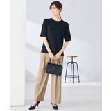 ハーフスリーブクルーネックサマーニット【洗える/接触冷感/UVカット】 | a.v.v【WOMEN】 | 詳細画像34 