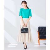 ハーフスリーブクルーネックサマーニット【洗える/接触冷感/UVカット】 | a.v.v【WOMEN】 | 詳細画像48 