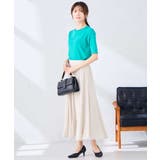 ハーフスリーブクルーネックサマーニット【洗える/接触冷感/UVカット】 | a.v.v【WOMEN】 | 詳細画像49 