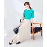 ハーフスリーブクルーネックサマーニット【洗える/接触冷感/UVカット】 | a.v.v【WOMEN】 | 詳細画像50 