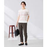 ハーフスリーブクルーネックサマーニット【洗える/接触冷感/UVカット】 | a.v.v【WOMEN】 | 詳細画像8 