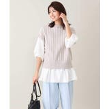 【2SET/洗える】ニットベスト+ペプラムブラウス | a.v.v【WOMEN】 | 詳細画像13