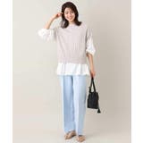 【2SET/洗える】ニットベスト+ペプラムブラウス | a.v.v【WOMEN】 | 詳細画像18