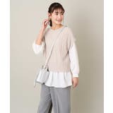 【2SET/洗える】ニットベスト+ペプラムブラウス | a.v.v【WOMEN】 | 詳細画像19