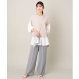 【2SET/洗える】ニットベスト+ペプラムブラウス | a.v.v【WOMEN】 | 詳細画像21