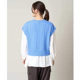 【2SET/洗える】ニットベスト+ペプラムブラウス | a.v.v【WOMEN】 | 詳細画像43