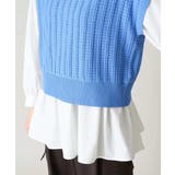 【2SET/洗える】ニットベスト+ペプラムブラウス | a.v.v【WOMEN】 | 詳細画像46