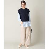 【2SET/洗える】ニットベスト+ペプラムブラウス | a.v.v【WOMEN】 | 詳細画像5