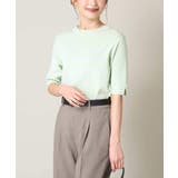 グリーン | 【洗える/UVカット】クルーネックニット | a.v.v【WOMEN】