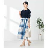【接触冷感/UVカット】Vネックパフスリーブ美ラクるサマーニット【WEB限定】 | a.v.v【WOMEN】 | 詳細画像10