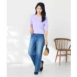 【接触冷感/UVカット】Vネックパフスリーブ美ラクるサマーニット【WEB限定】 | a.v.v【WOMEN】 | 詳細画像17