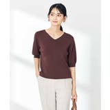 【接触冷感/UVカット】Vネックパフスリーブ美ラクるサマーニット【WEB限定】 | a.v.v【WOMEN】 | 詳細画像20
