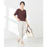 【接触冷感/UVカット】Vネックパフスリーブ美ラクるサマーニット【WEB限定】 | a.v.v【WOMEN】 | 詳細画像22