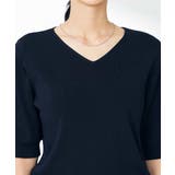 【接触冷感/UVカット】Vネックパフスリーブ美ラクるサマーニット【WEB限定】 | a.v.v【WOMEN】 | 詳細画像30
