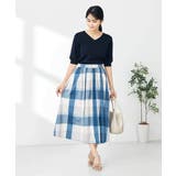 【接触冷感/UVカット】Vネックパフスリーブ美ラクるサマーニット【WEB限定】 | a.v.v【WOMEN】 | 詳細画像5