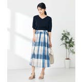 【接触冷感/UVカット】Vネックパフスリーブ美ラクるサマーニット【WEB限定】 | a.v.v【WOMEN】 | 詳細画像9