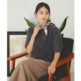 ダークグレー | フェザーヤーンハーフスリーブニット | a.v.v【WOMEN】