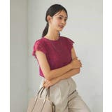 レーストリムフレンチスリーブサマーニット | a.v.v【WOMEN】 | 詳細画像1 