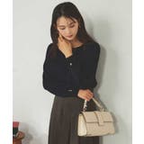 ブラック | プリーツスリーブニット | a.v.v【WOMEN】