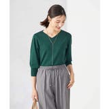 【UVカット/洗える】Vネック美ラクるパフスリーブニット | a.v.v【WOMEN】 | 詳細画像11 