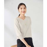 【UVカット/洗える】Vネック美ラクるパフスリーブニット | a.v.v【WOMEN】 | 詳細画像16 