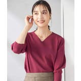 【UVカット/洗える】Vネック美ラクるパフスリーブニット | a.v.v【WOMEN】 | 詳細画像5 