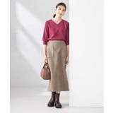 【UVカット/洗える】Vネック美ラクるパフスリーブニット | a.v.v【WOMEN】 | 詳細画像9 