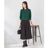 【UVカット/洗える】ボートネックパフスリーブ美ラクるニット | a.v.v【WOMEN】 | 詳細画像12 